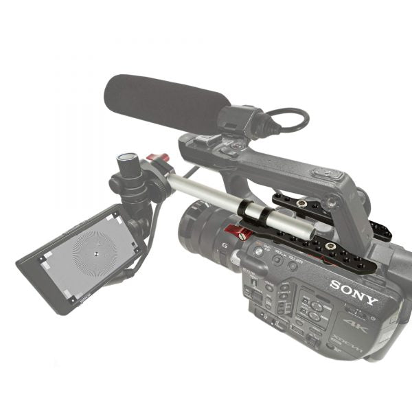 SHAPE Plaque de base 15 mm avec plaque supérieure et poignée d'extension à distance pour Sony FS5/FS5 II