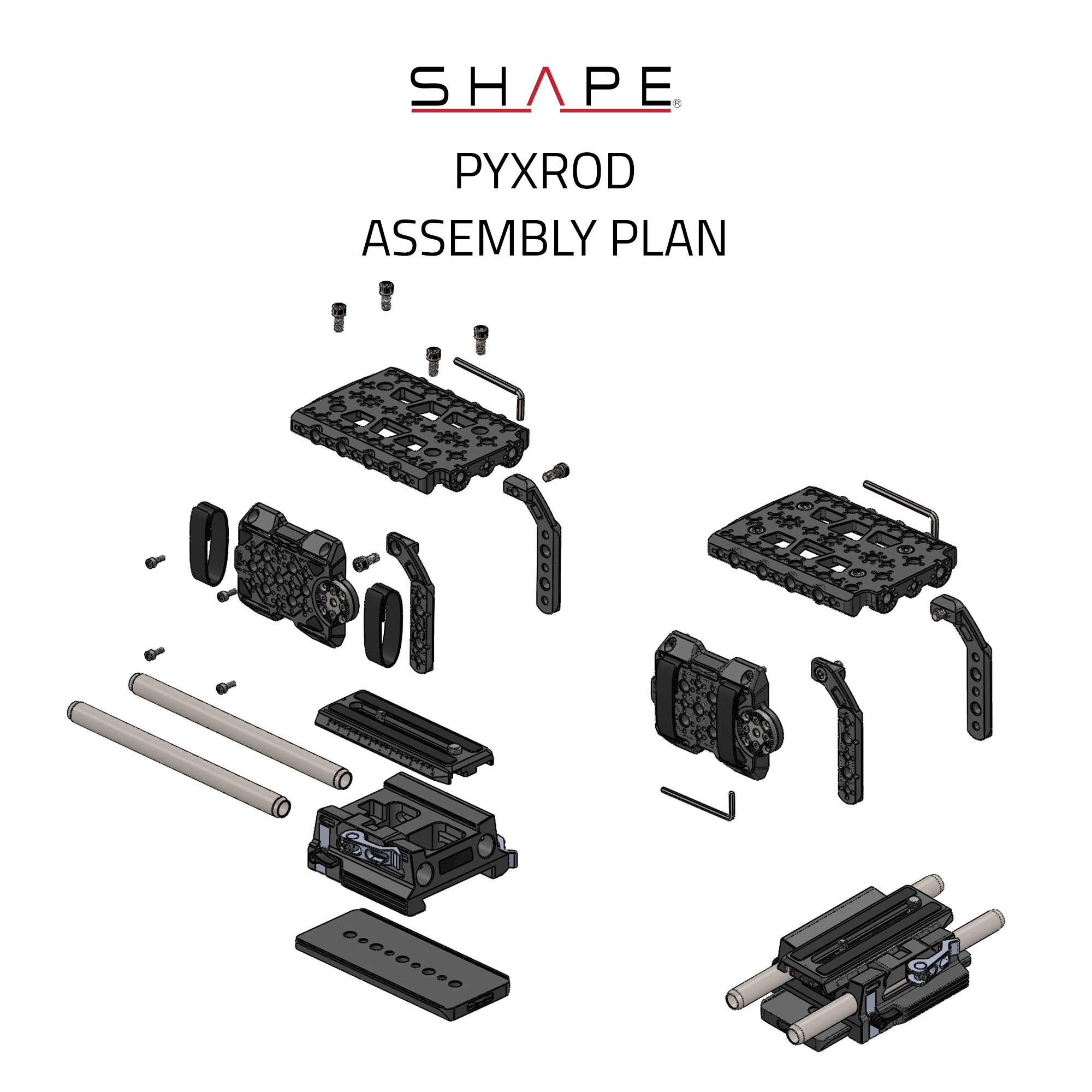 SHAPE CAGE FOR BLACKMAGIC PYXIS 6K WITH 15MM LWS ROD SYSTEM (PRE-ORDER)