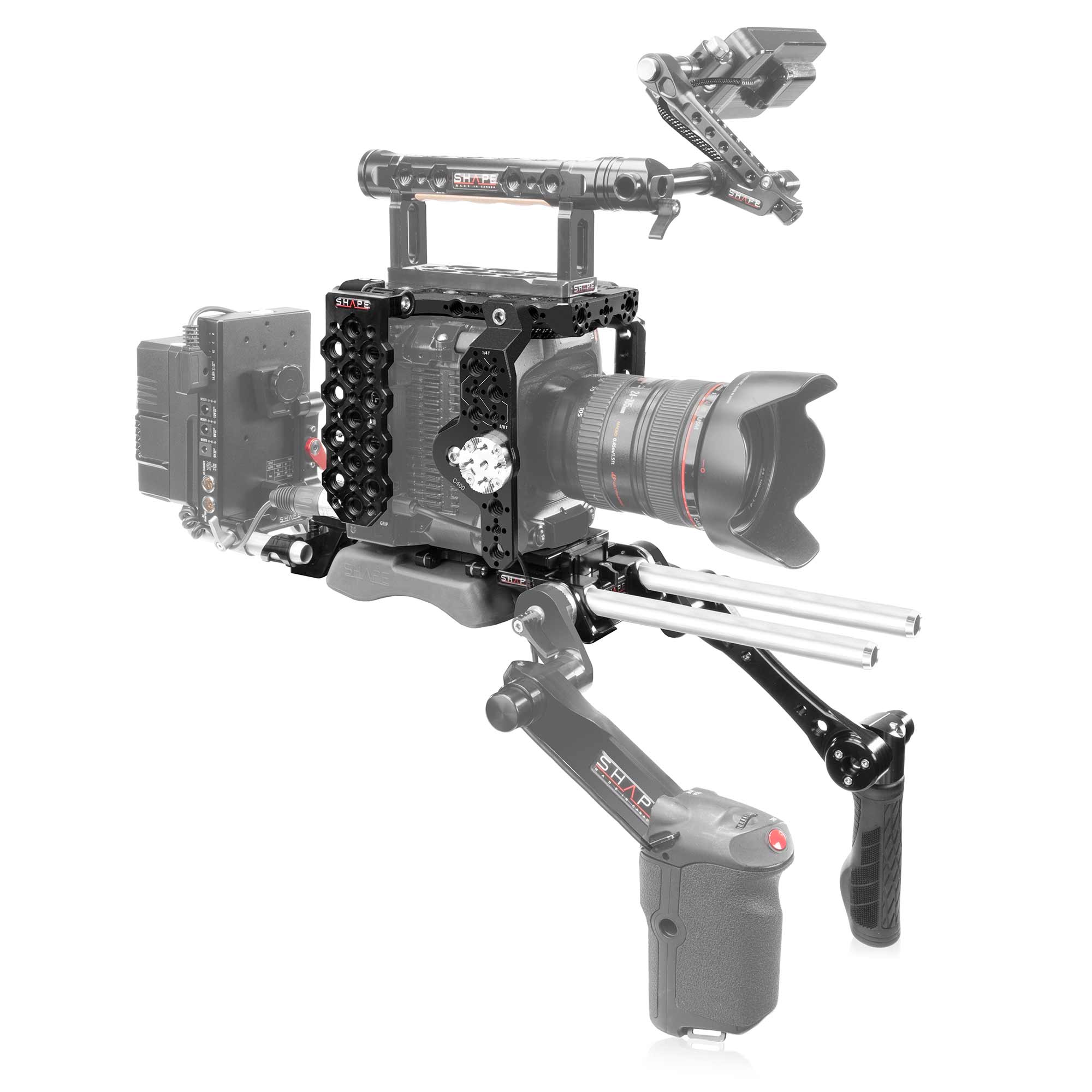 SHAPE Camera Cage Baseplate avec poignée pour Canon C400 (Pré-commande)