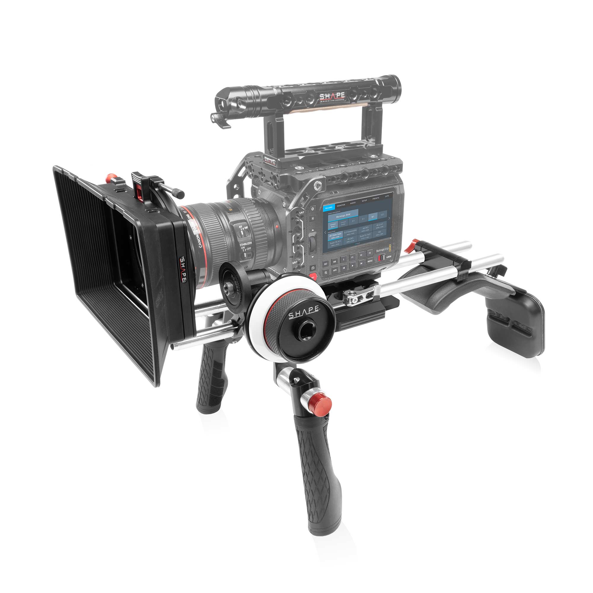 SHAPE SHOULDER MOUNT SYSTEM WITH MATTE BOX & FOLLOW FOCUS KIT FOR BLACKMAGIC PYXIS 6K (PRE-ORDER) - SHAPE wlb