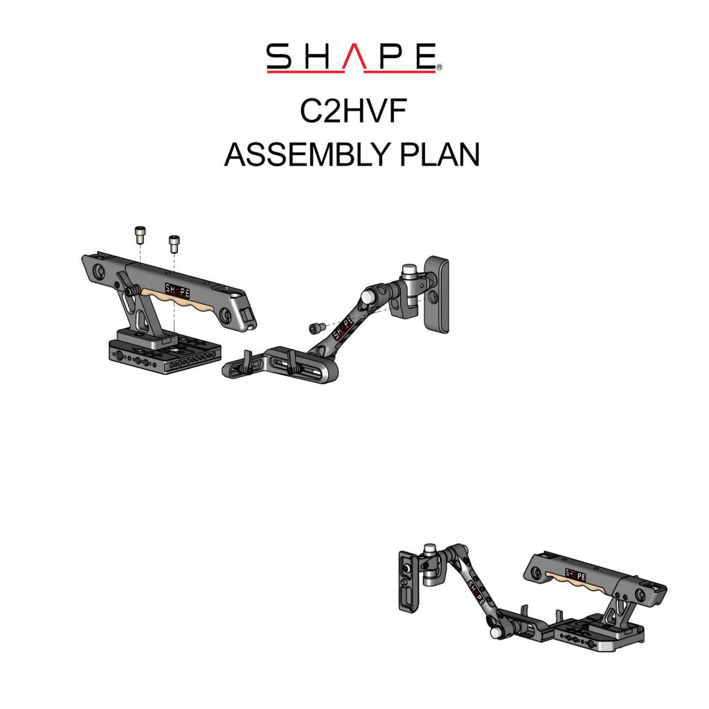 SHAPE Top Plate, Top Handle and View Finder Mount for Canon C200/C200B - SHAPE wlb