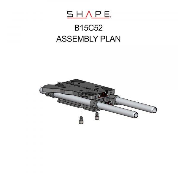 SHAPE 15 mm Baseplate for Canon C500 MKII/C300 MKIII Baseplate SHAPE wlb   