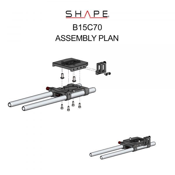 SHAPE 15 mm Baseplate for Canon C70 Baseplate SHAPE wlb   