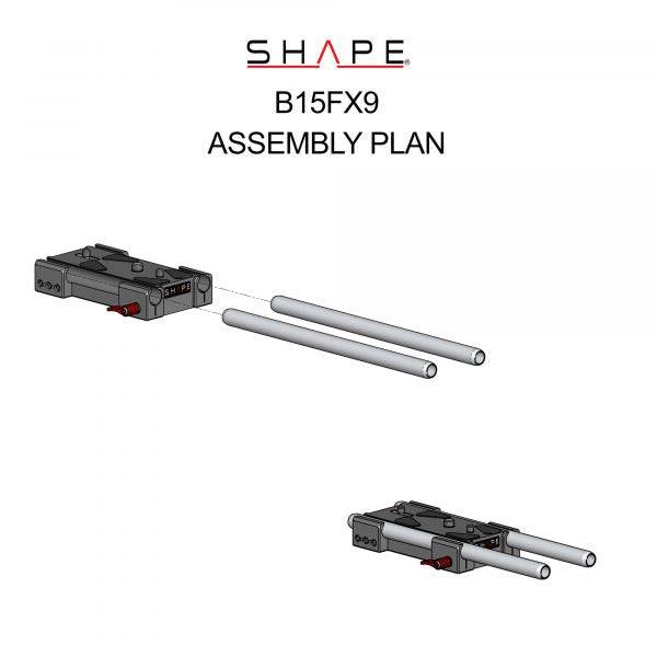 SHAPE 15 mm Baseplate for Sony FX9 - SHAPE wlb