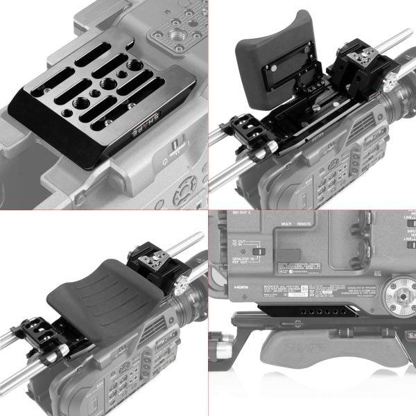 SHAPE 15 mm Baseplate with Top Plate for Sony FX9 Baseplate SHAPE wlb   