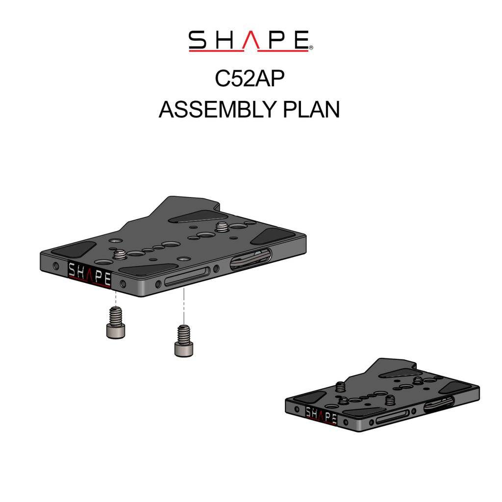 SHAPE Adapter Plate for Canon C500 MKII/C300 MKIII Baseplate SHAPE wlb   