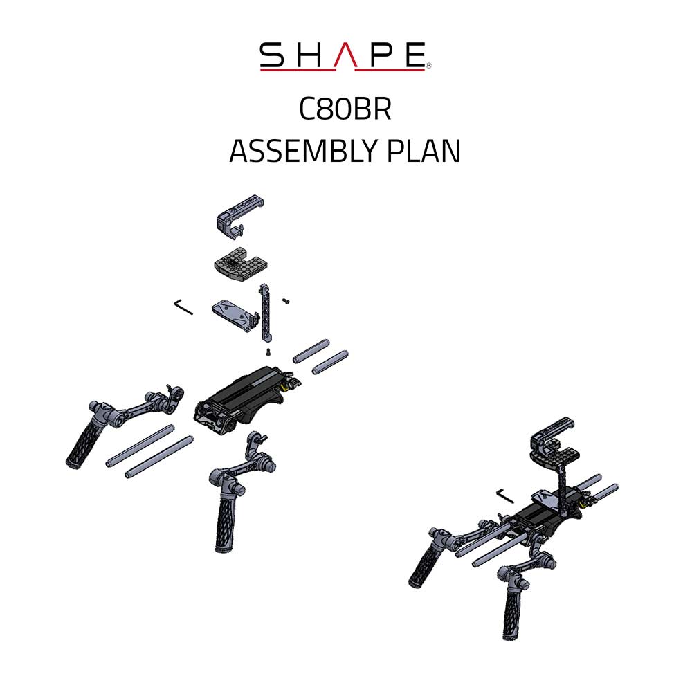 SHAPE Baseplate Cage with Handles for Canon EOS C80 Baseplate SHAPE wlb