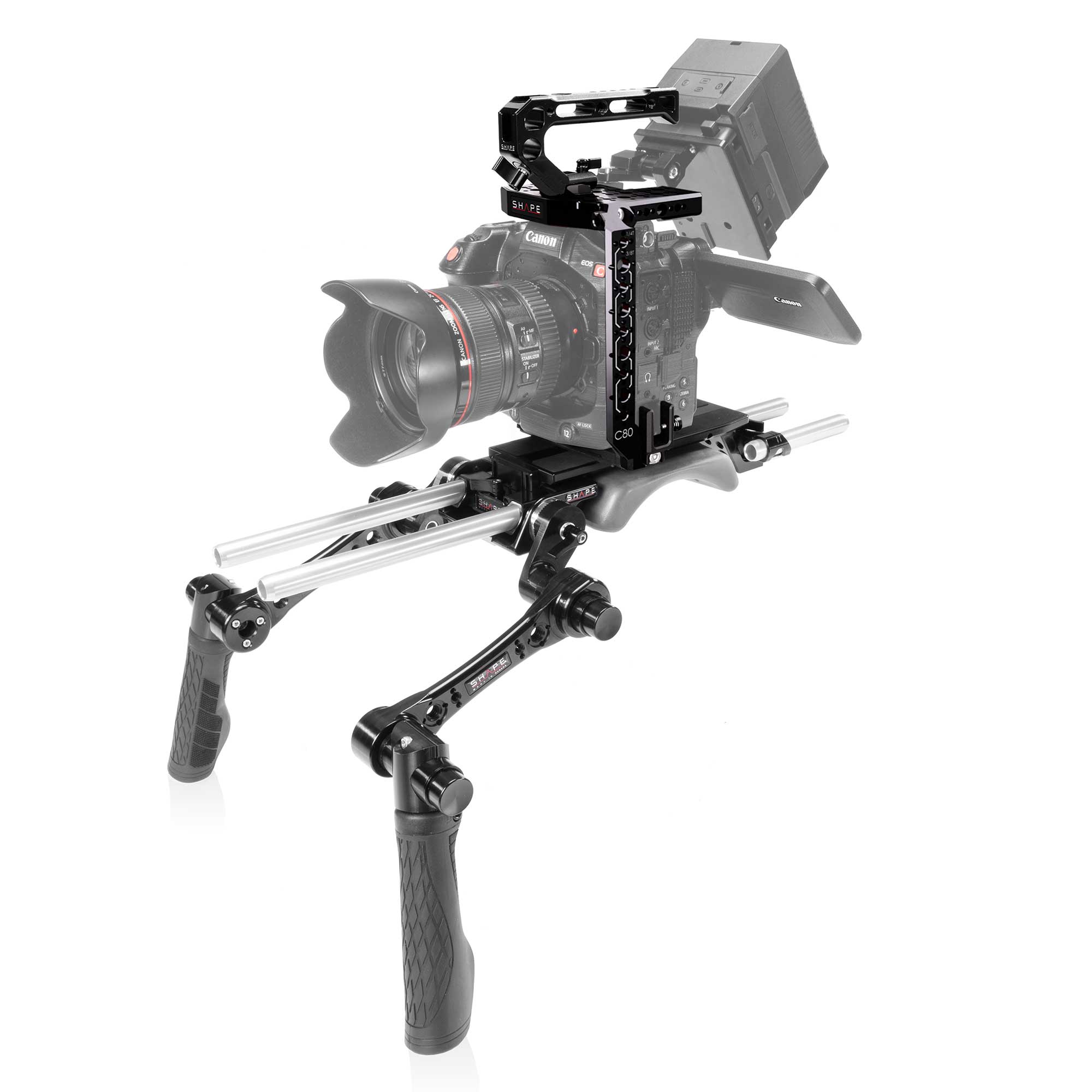 SHAPE BASEPLATE CAGE WITH HANDLES FOR CANON EOS C80 (PRE-ORDER) Baseplate SHAPE wlb   