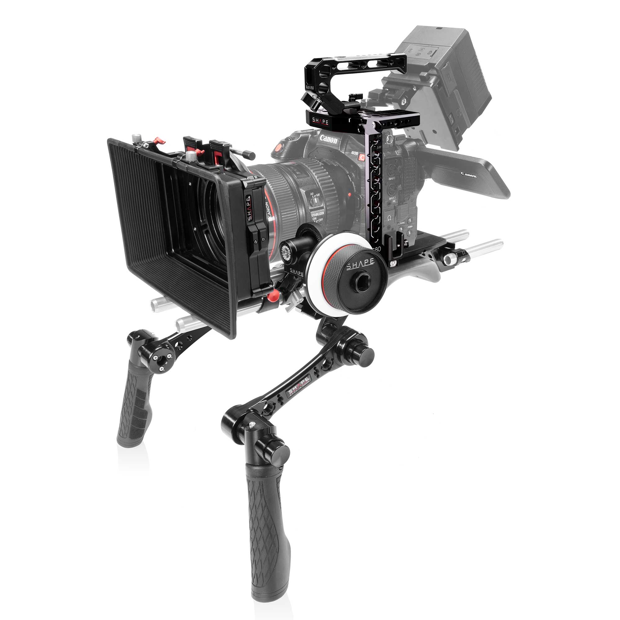 SHAPE BASEPLATE KIT WITH MATTE BOX, FOLLOW FOCUS FOR CANON EOS C80 (PRE-ORDER) Baseplate SHAPE wlb   