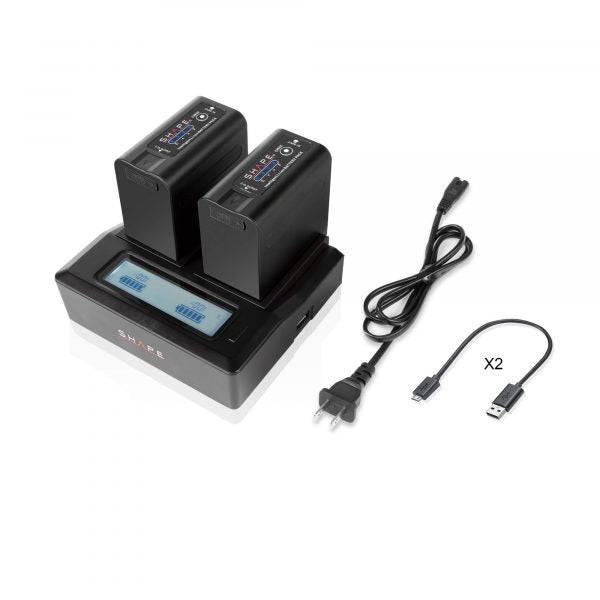 SHAPE BP - 975 Batteries with Dual LCD Charger for Canon and RED® KOMODO™ - SHAPE wlb