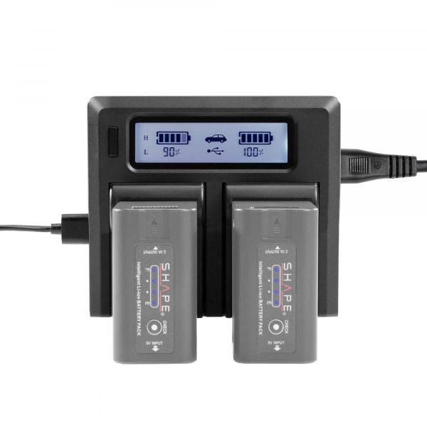 SHAPE BP Dual LCD Charger for BP - 975 and Canon Batteries - SHAPE wlb