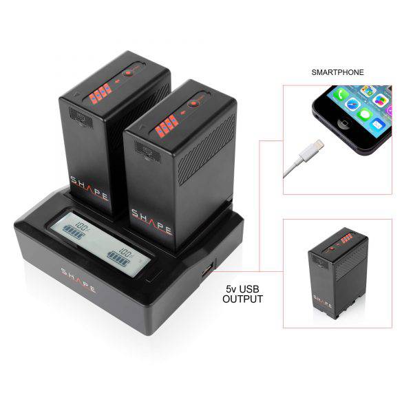 SHAPE BP-U Dual LCD Charger Battery Charger SHAPE wlb   