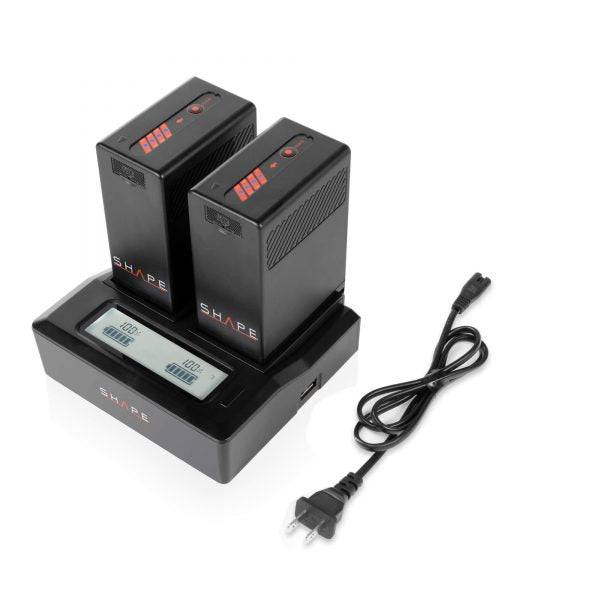 SHAPE BP-U65 Batteries with Dual LCD Charger for Sony Battery SHAPE wlb   