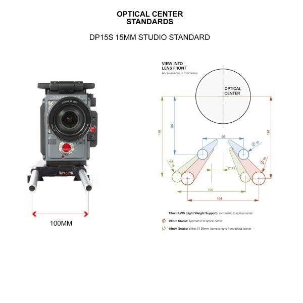 SHAPE Bridge Plate 15 mm Studio ARRI Standard Baseplate SHAPE wlb   