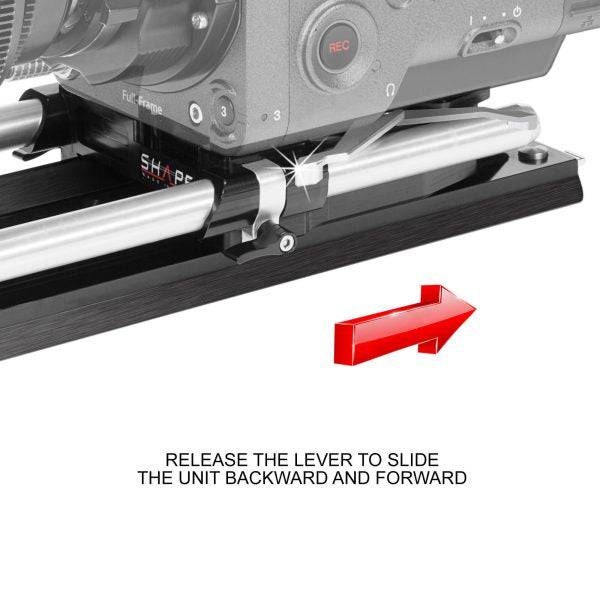 SHAPE Bridge Plate 15 mm Studio ARRI Standard with ARRI Dovetail Plate 12 inches Dovetail SHAPE wlb   