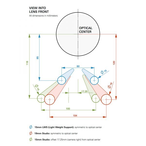 SHAPE Bridge Plate 19 mm Studio ARRI Standard with ARRI Dovetail Plate 12 inches Dovetail SHAPE wlb   