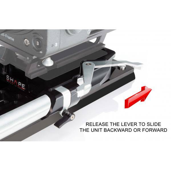 SHAPE Bridge Plate 19 mm Studio ARRI Standard with ARRI Dovetail Plate 12 inches Dovetail SHAPE wlb   