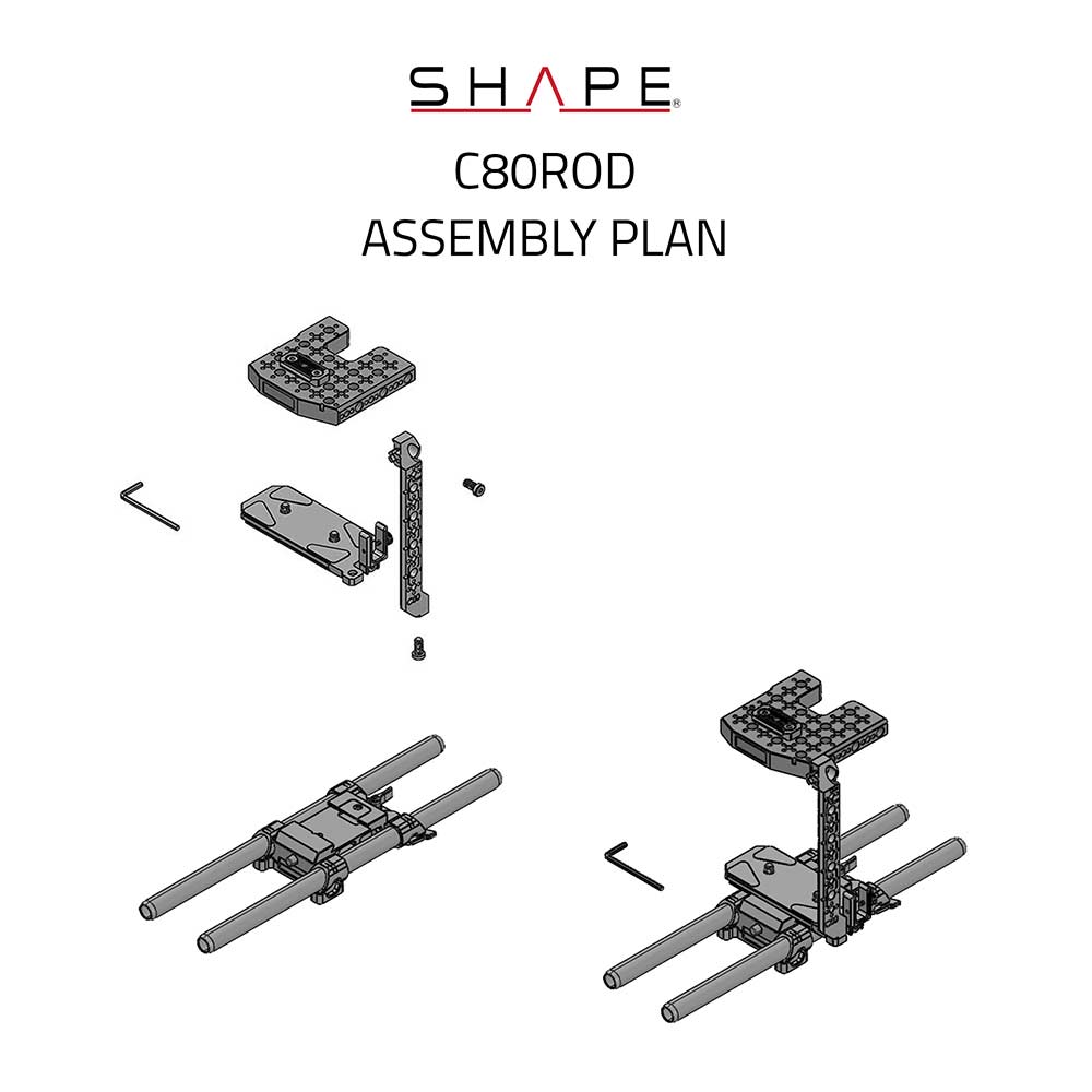 SHAPE Cage with 15mm LWS Base for Canon EOS C80 Camera Cage SHAPE wlb