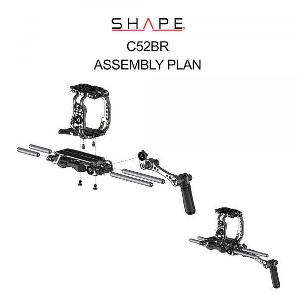 SHAPE Camera Bundle Rig for Canon C500 MKII/C300 MKIII Camera Rig SHAPE wlb   