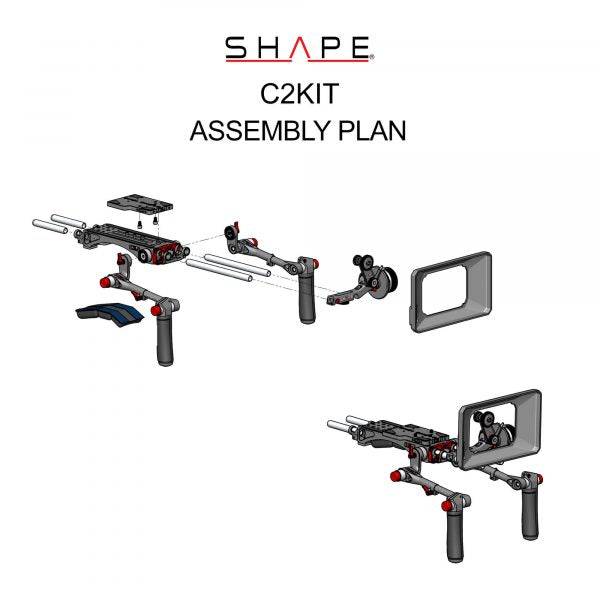 SHAPE Camera Bundle Rig Kit for Canon C200/C200B Camera Rig SHAPE wlb   