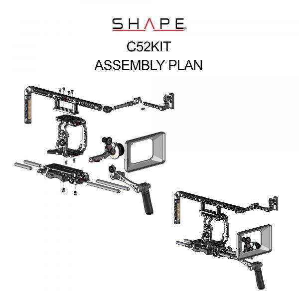 SHAPE Camera Bundle Rig Kit for Canon C500 MKII/C300 MKIII Camera Rig SHAPE wlb   