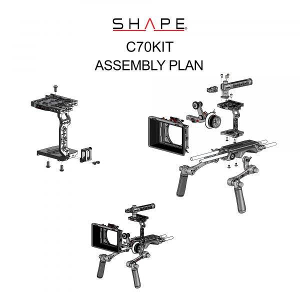 SHAPE Camera Bundle Rig Kit for Canon C70 Camera Rig SHAPE wlb   