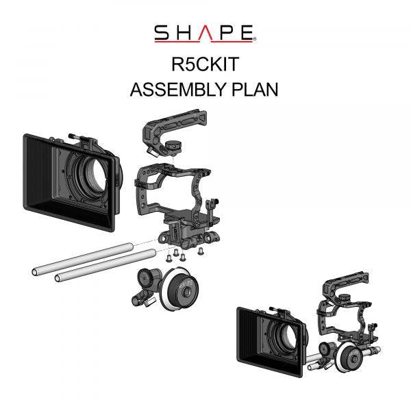 SHAPE Camera Bundle Rig Kit for Canon R5C/R5/R6 Camera Rig SHAPE wlb   