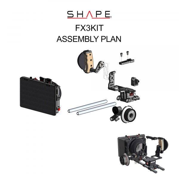 SHAPE Camera Bundle Rig Kit for Sony FX3/FX30 Camera Rig SHAPE wlb   