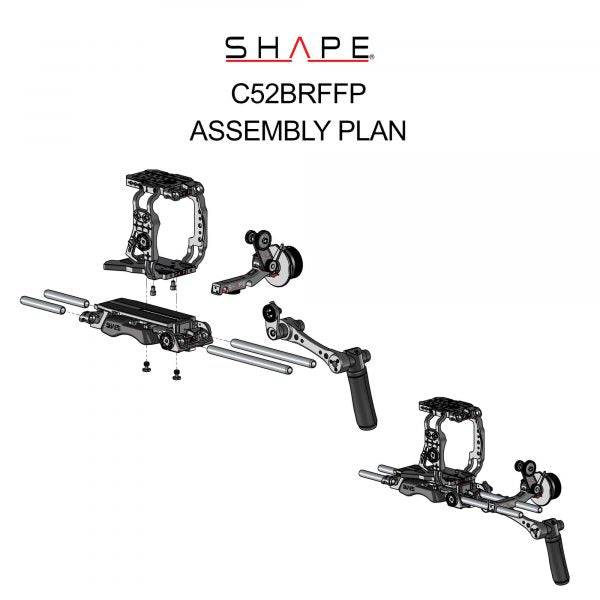 SHAPE Camera Bundle Rig with Follow Focus Pro for Canon C500 MKII/C300 MKIII Camera Rig SHAPE wlb   