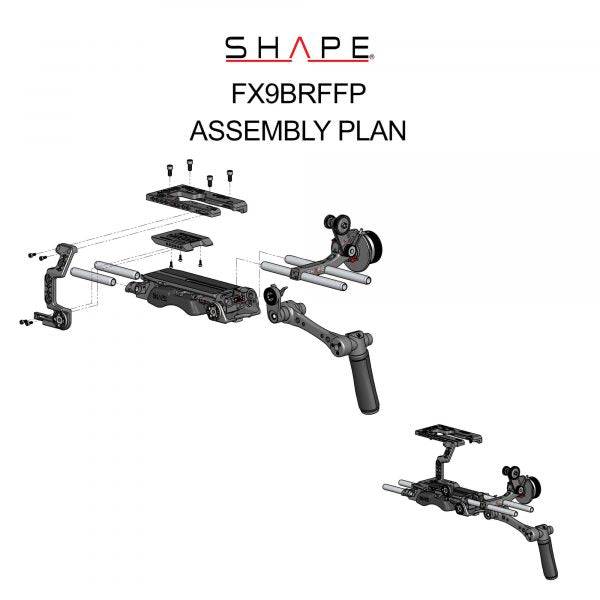 SHAPE Camera Bundle Rig with Follow Focus Pro for Sony FX9 - SHAPE wlb