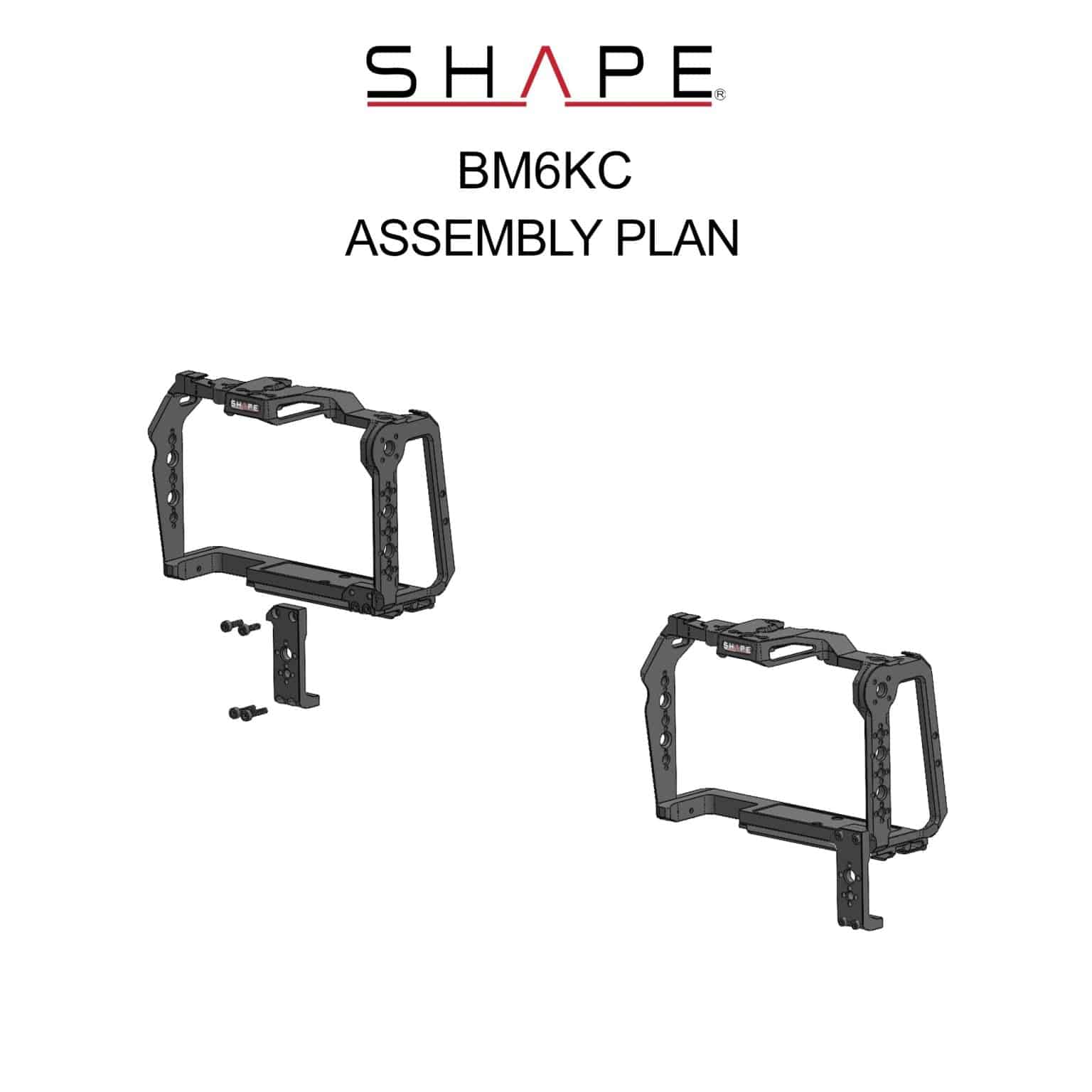 SHAPE Camera Cage for Blackmagic Cinema Camera 6K/6K PRO/6K G2 Camera Cage SHAPE wlb   