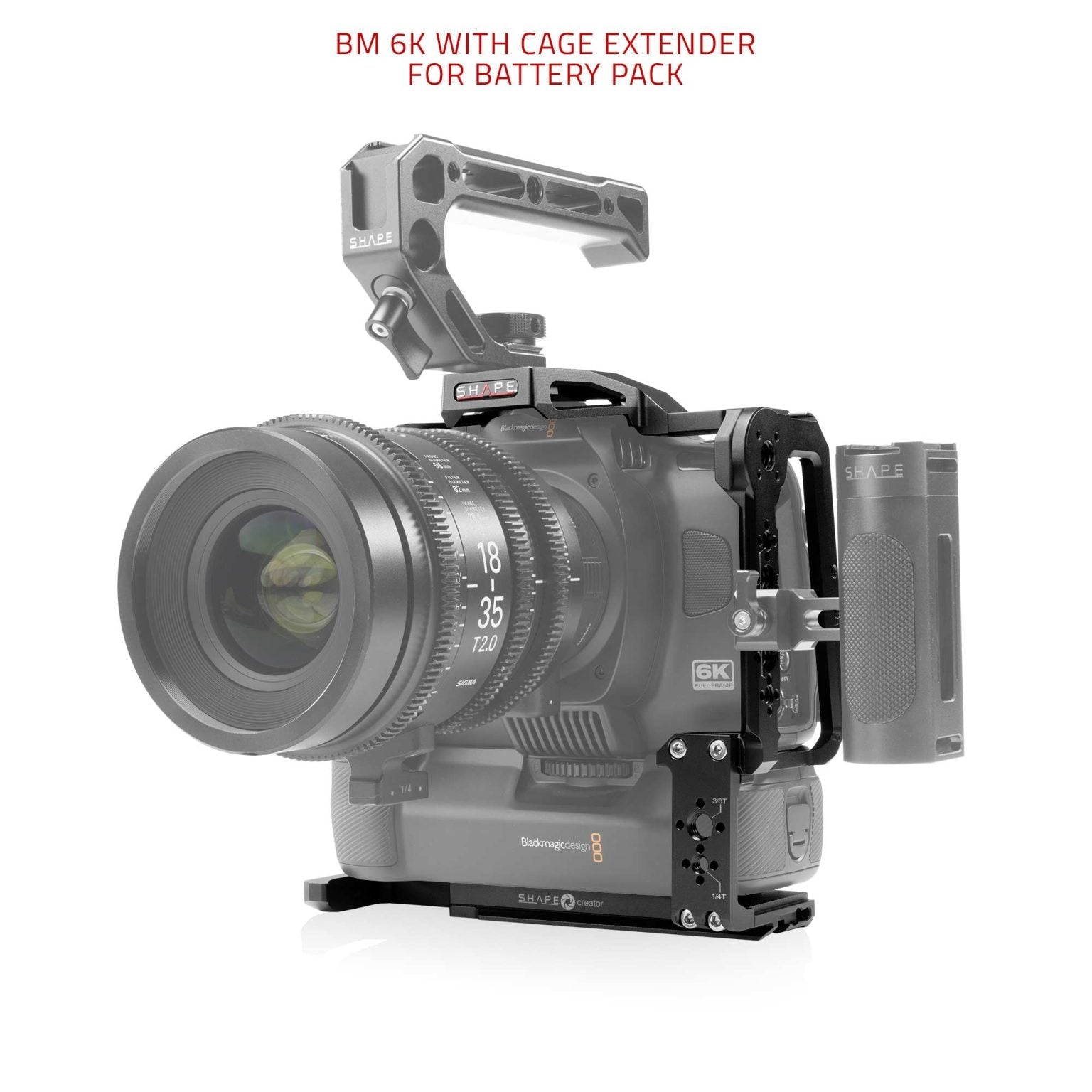 SHAPE Camera Cage for Blackmagic Cinema Camera 6K/6K PRO/6K G2 - SHAPE wlb