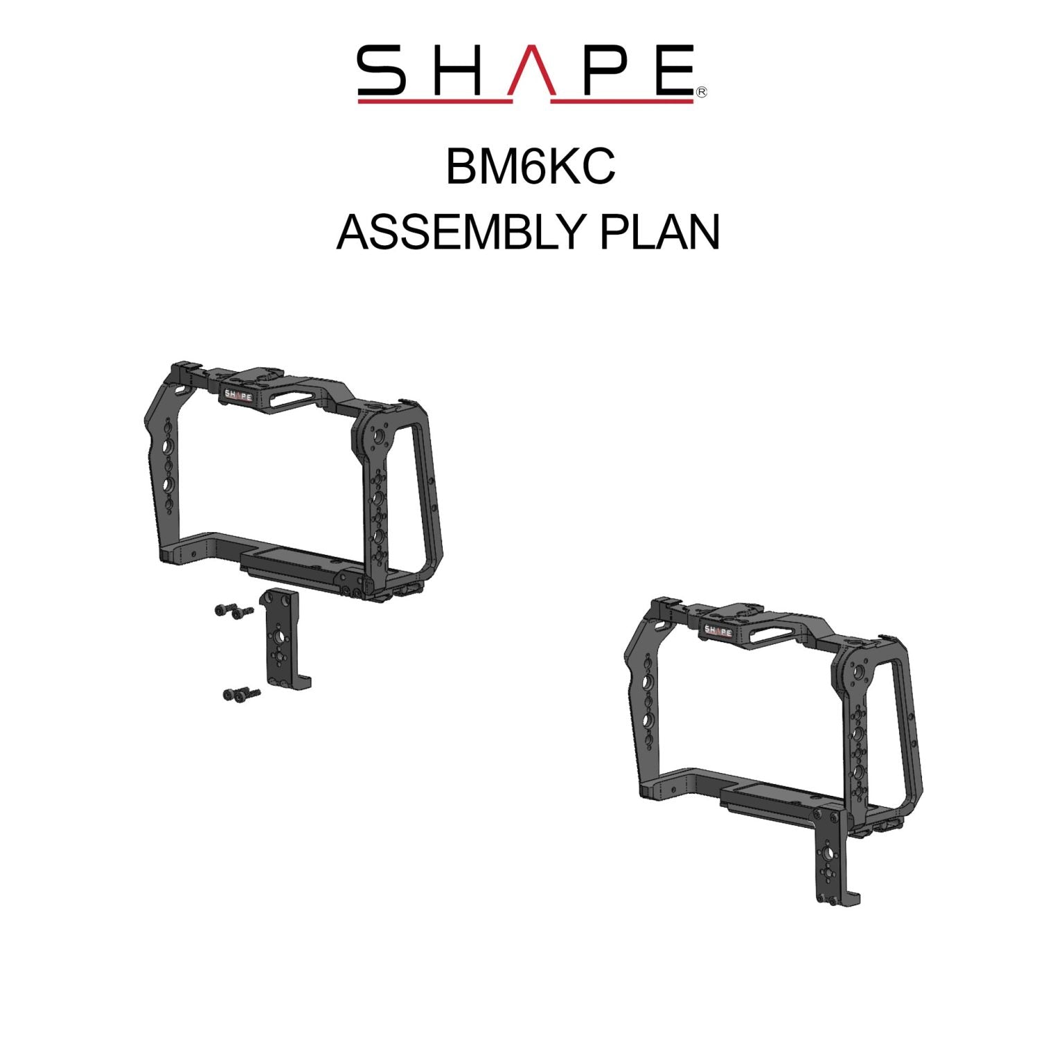 SHAPE Camera Cage for Blackmagic Cinema Camera 6K/6K PRO/6K G2 - SHAPE wlb