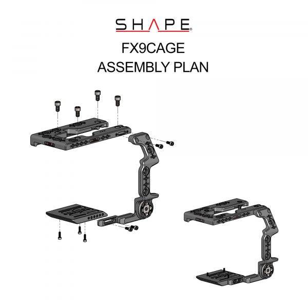 SHAPE Camera Cage for Sony FX9 - SHAPE wlb