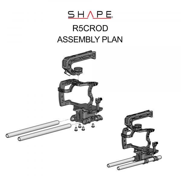 SHAPE Camera Cage, Top Handle and Rod Bloc System for Canon R5C/R5/R6 Camera Cage SHAPE wlb   