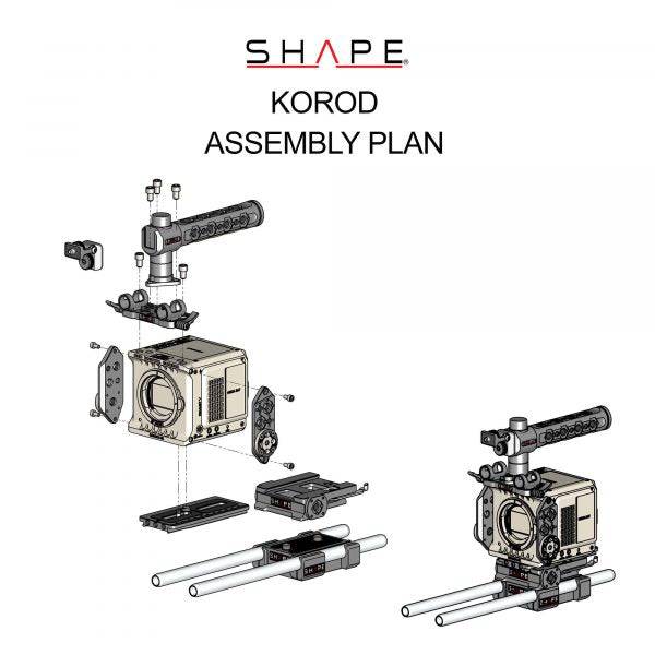 SHAPE Camera Cage, Top Handle and Rod Bloc System for RED® KOMODO™ - SHAPE wlb