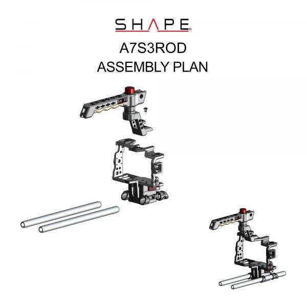 SHAPE Camera Cage, Top Handle and Rod Bloc System for Sony A7S III/A7 IV/A7R V Camera Cage SHAPE wlb   