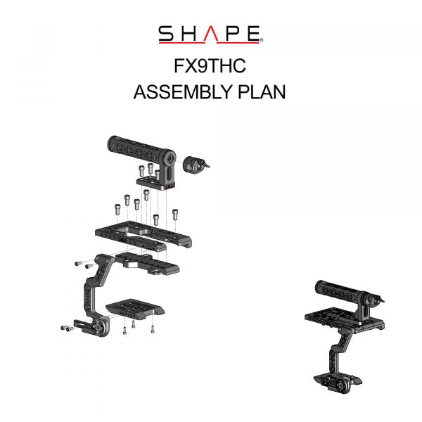 SHAPE Camera Cage with Top Handle for Sony FX9 - SHAPE wlb