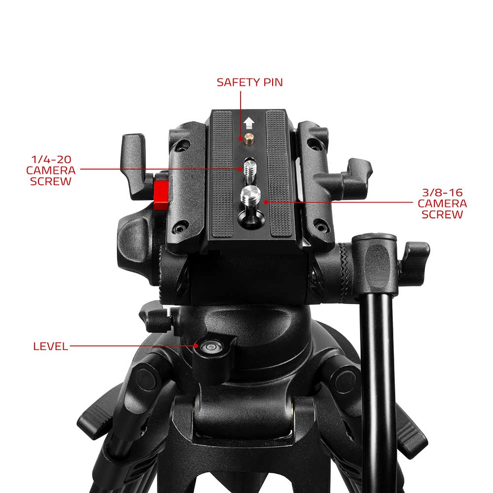 SHAPE Freelance Heavy-Duty Tripod with Fluid Head Tripod SHAPE wlb