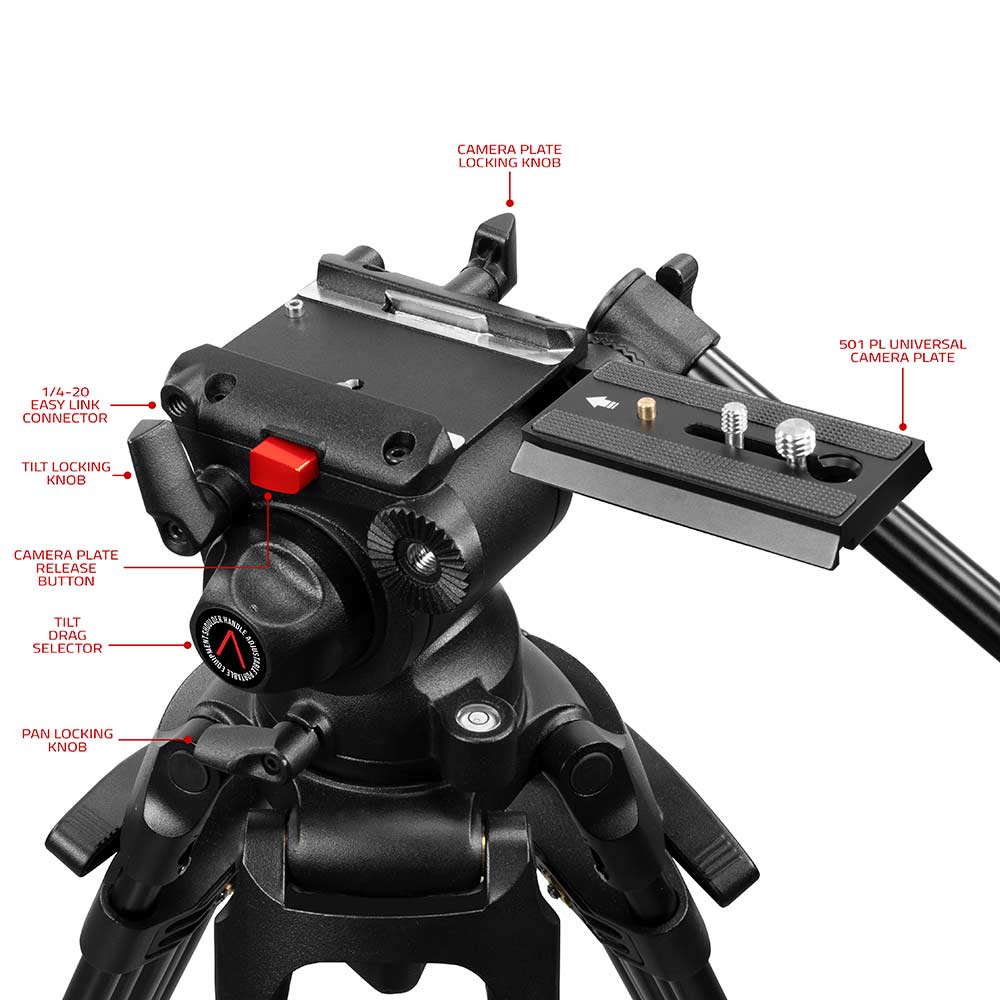 SHAPE Freelance Heavy-Duty Tripod with Fluid Head Tripod SHAPE wlb