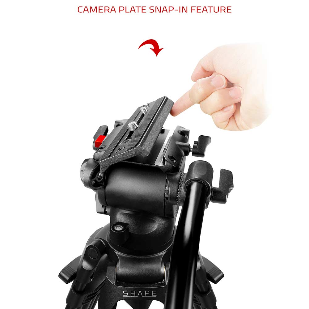 SHAPE Freelance Heavy-Duty Tripod with Fluid Head Tripod SHAPE wlb