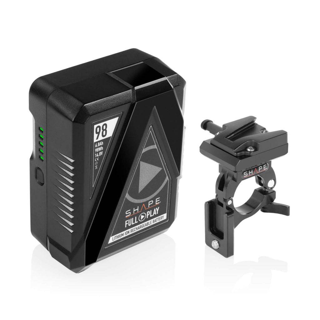 SHAPE Full Play Rechargeable Battery 98 Wh V - Mount with V - Mount Battery Dock Clamp for Gimbal Handlebar 30 mm - SHAPE wlb