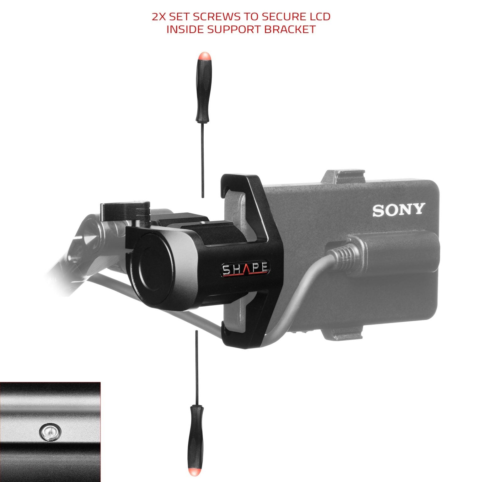 SHAPE Loupe Support for Sony FX6 LCD Monitor - SHAPE wlb