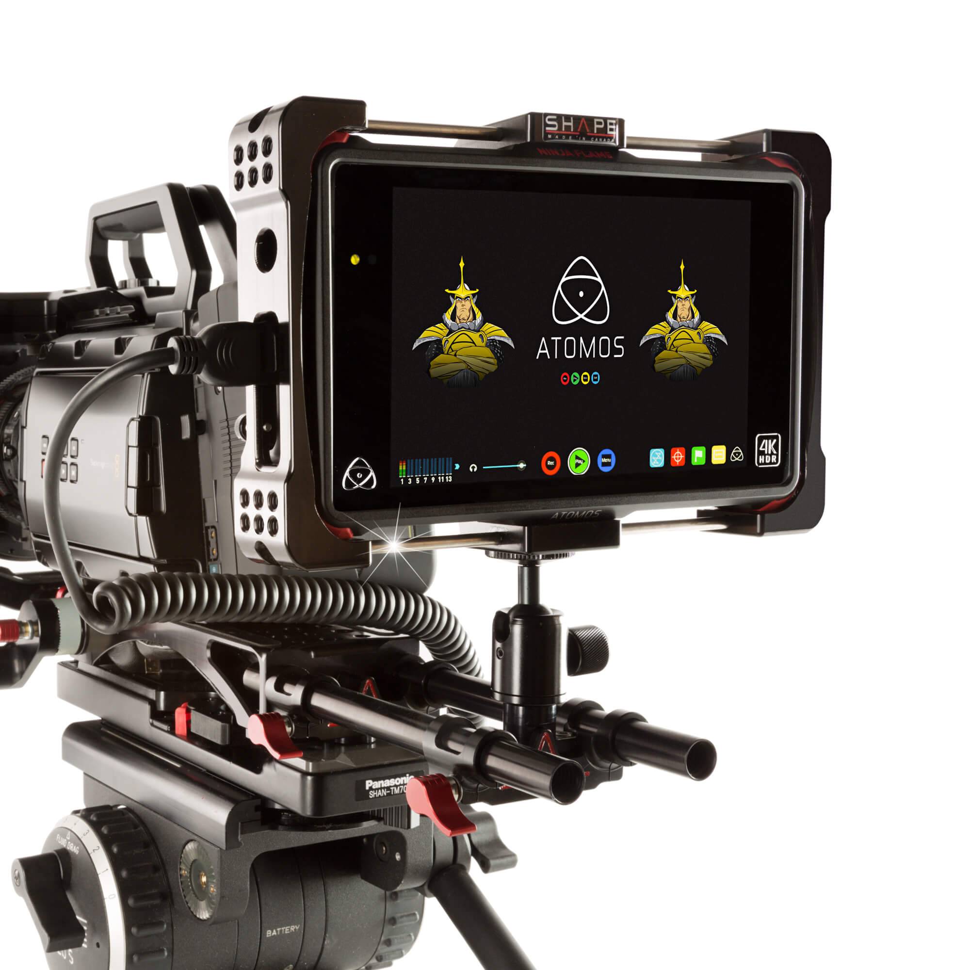 SHAPE Monitor Cage with 15 mm Rod Bloc Ball Head for Atomos Inferno/Flame Monitor Cage SHAPE wlb   