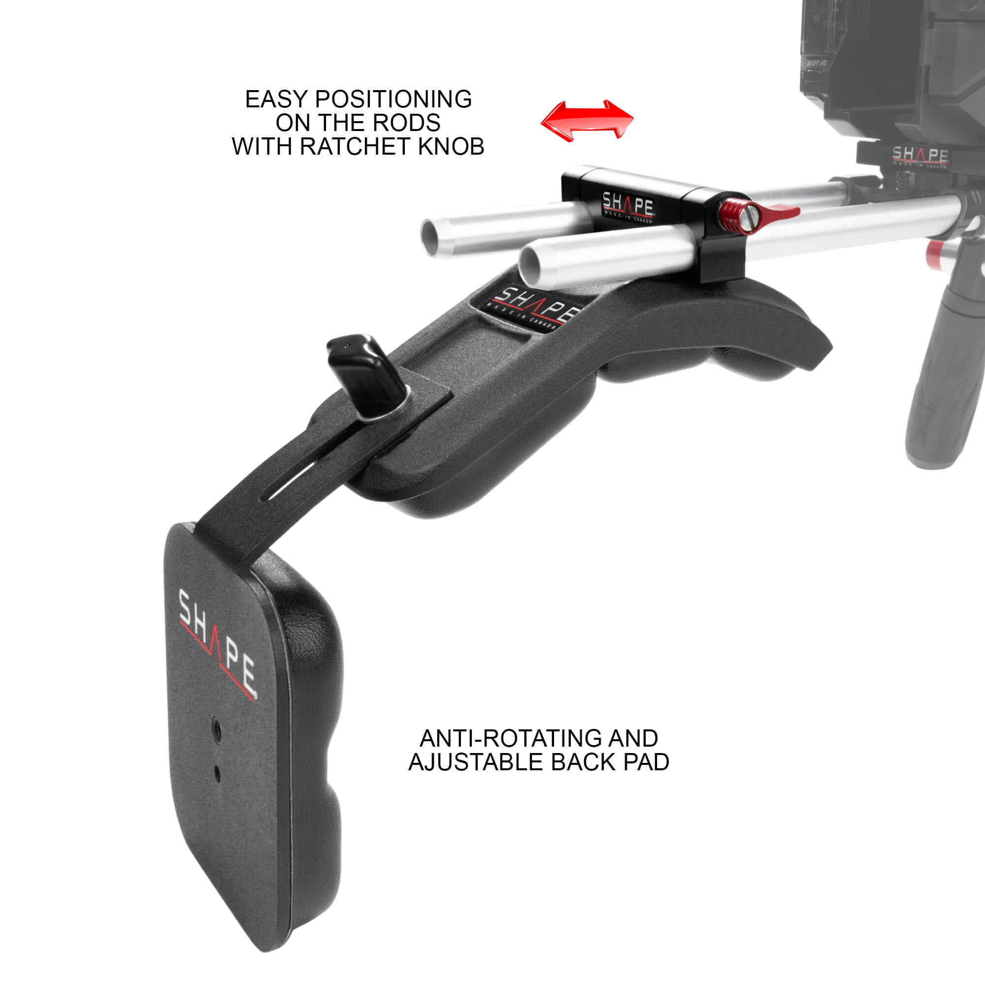 SHAPE Offset Shoulder Mount Rig for Canon C200/C200B Shoulder Mount Rig SHAPE wlb   