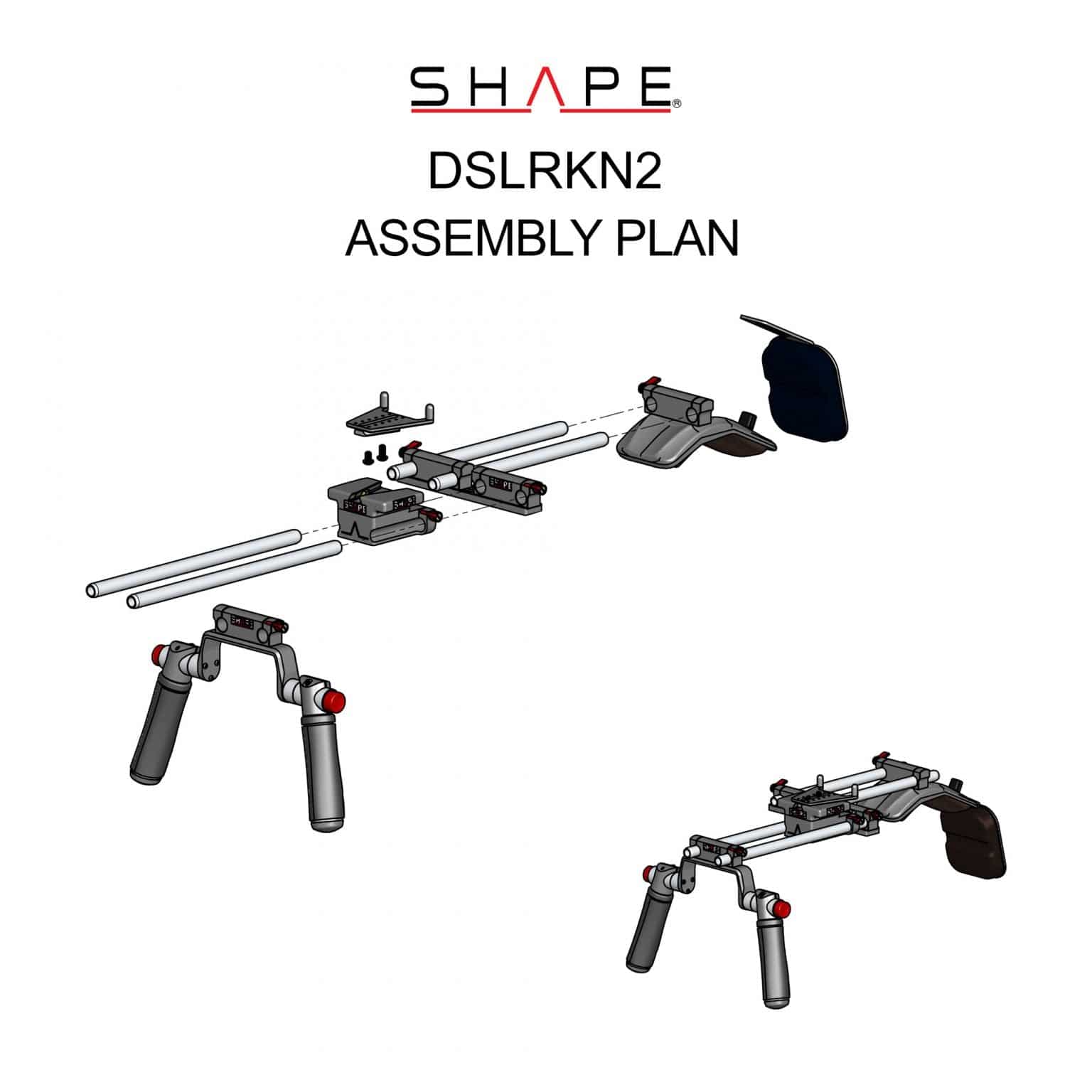 SHAPE Offset Shoulder Mount Rig for DSLR Kirk Neff Shoulder Mount Rig SHAPE wlb   