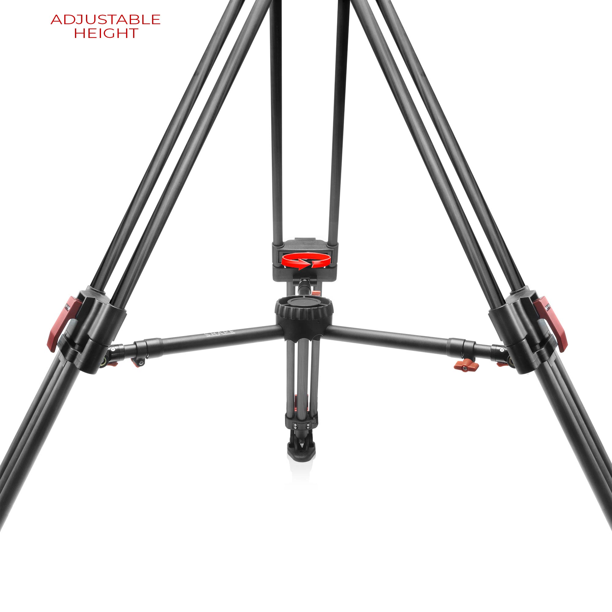 SHAPE PRO VIDEO TRIPOD 15kg CARBON FIBER LEGS & MID LEVEL SPREADER 100mm BOWL Tripod SHAPE wlb