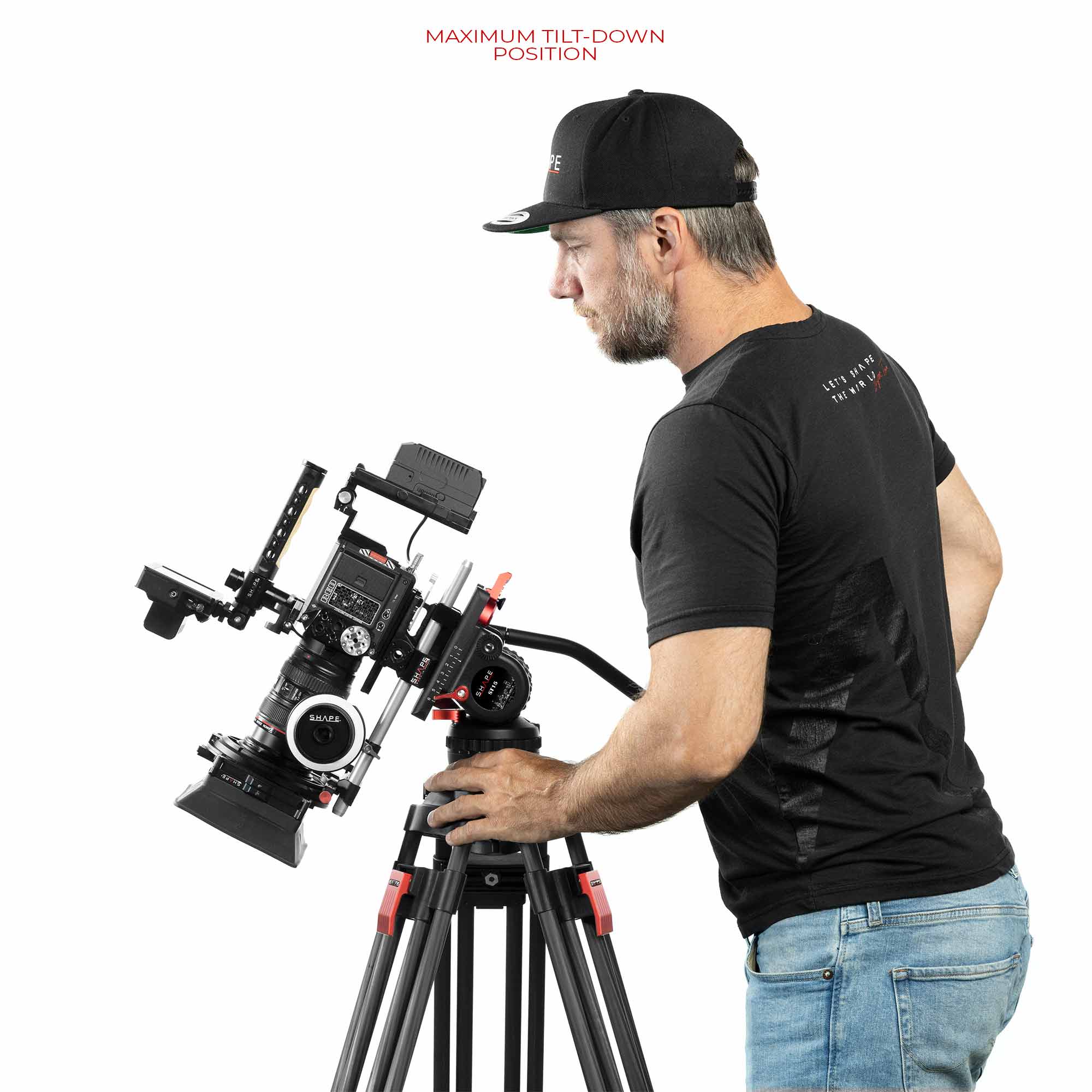 SHAPE PRO VIDEO TRIPOD 15kg CARBON FIBER LEGS & MID LEVEL SPREADER 100mm BOWL Tripod SHAPE wlb