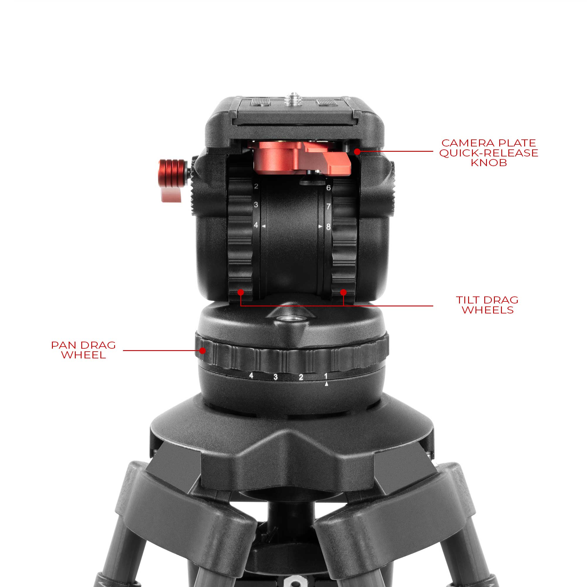 SHAPE PRO VIDEO TRIPOD 15kg CARBON FIBER LEGS & MID LEVEL SPREADER 100mm BOWL Tripod SHAPE wlb