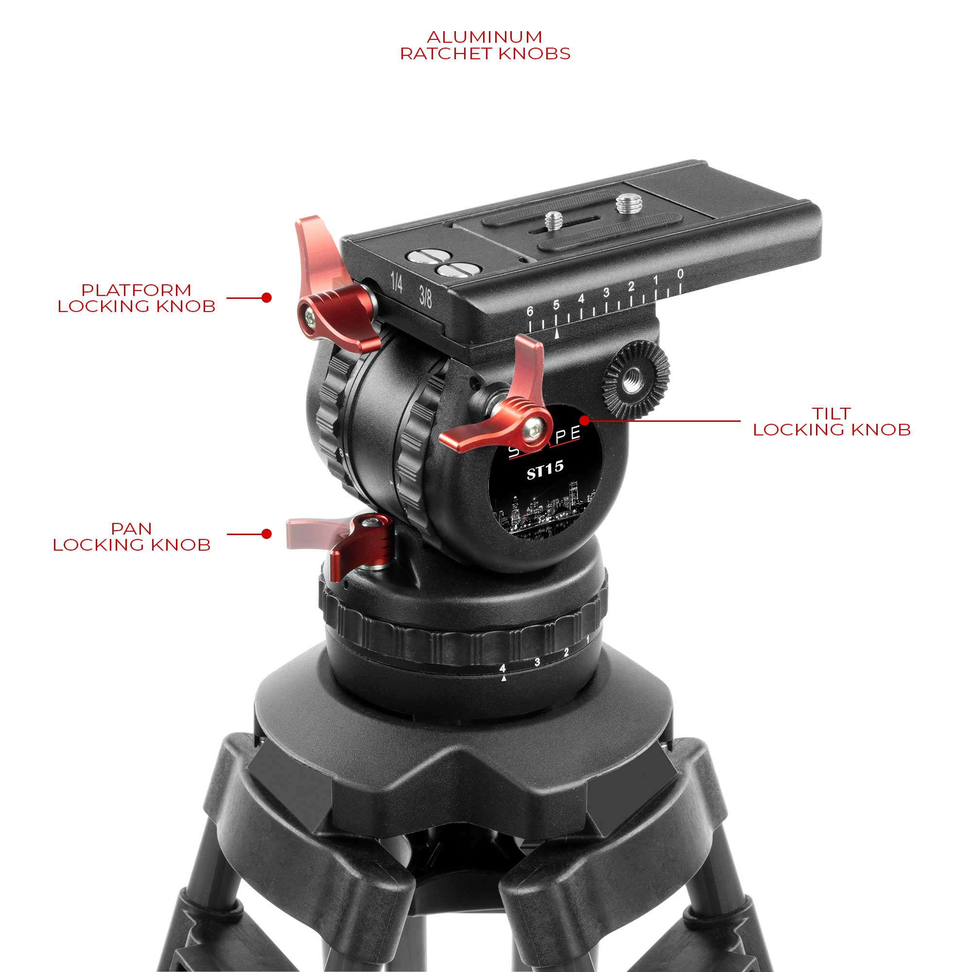 SHAPE PRO VIDEO TRIPOD 15kg CARBON FIBER LEGS & MID LEVEL SPREADER 100mm BOWL Tripod SHAPE wlb